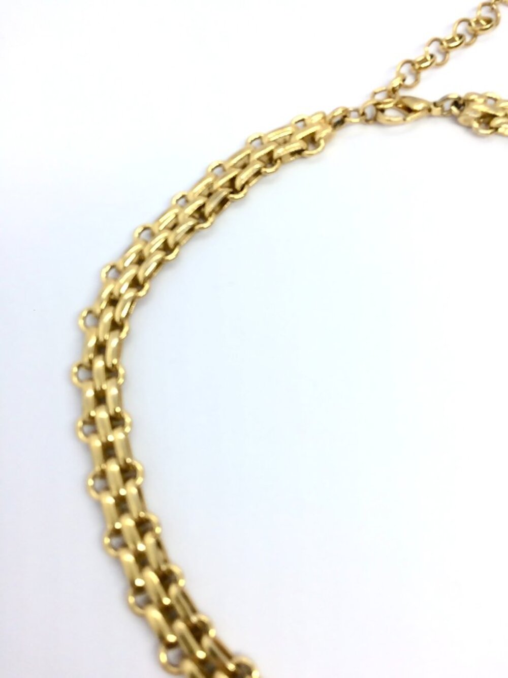 VINTAGE DIOR CHAIN Necklace Gold Tone Chunky Link CD Logo Signed 16 Inch - Picture 8 of 16